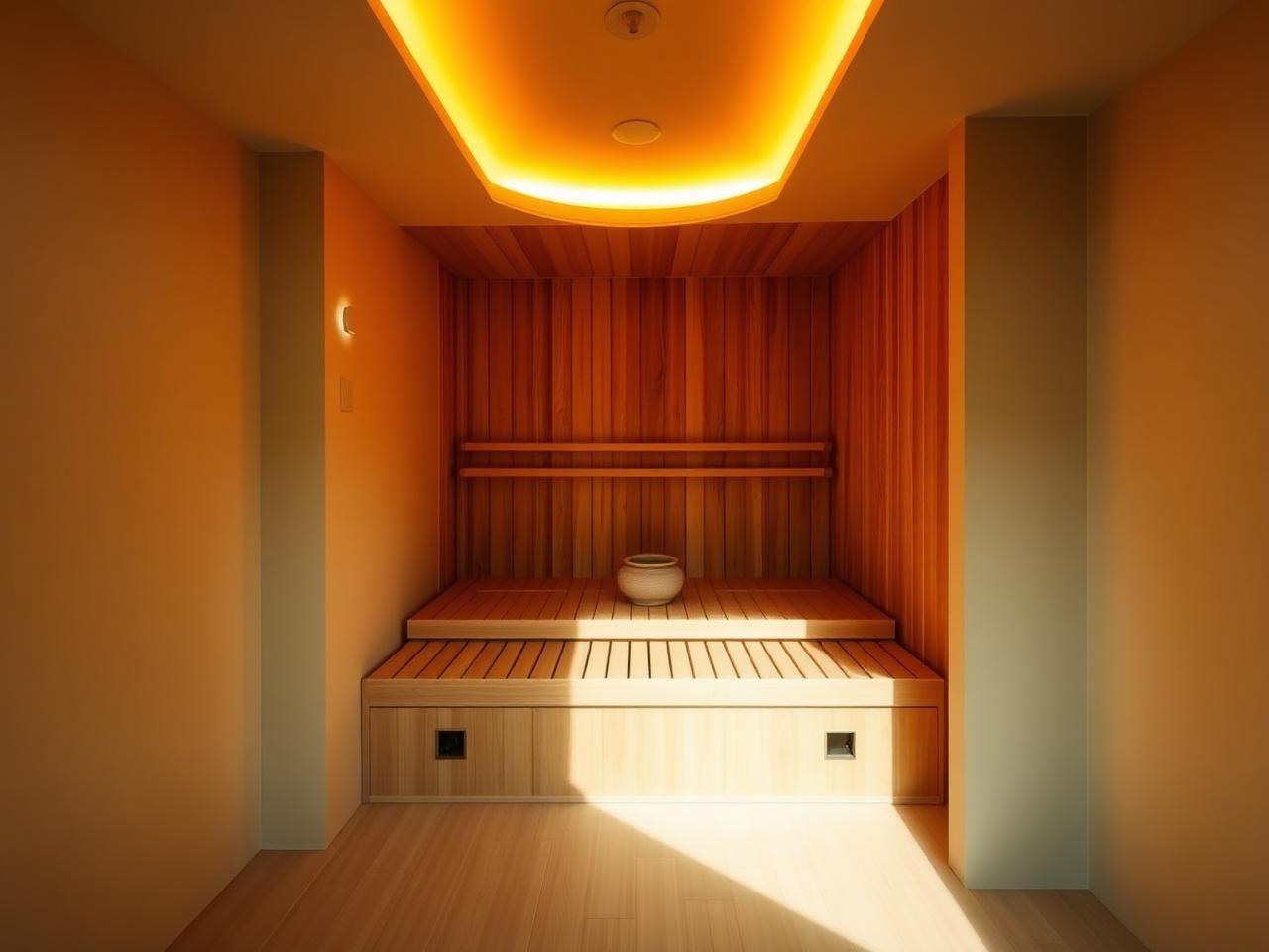 Cedar infrared sauna interior